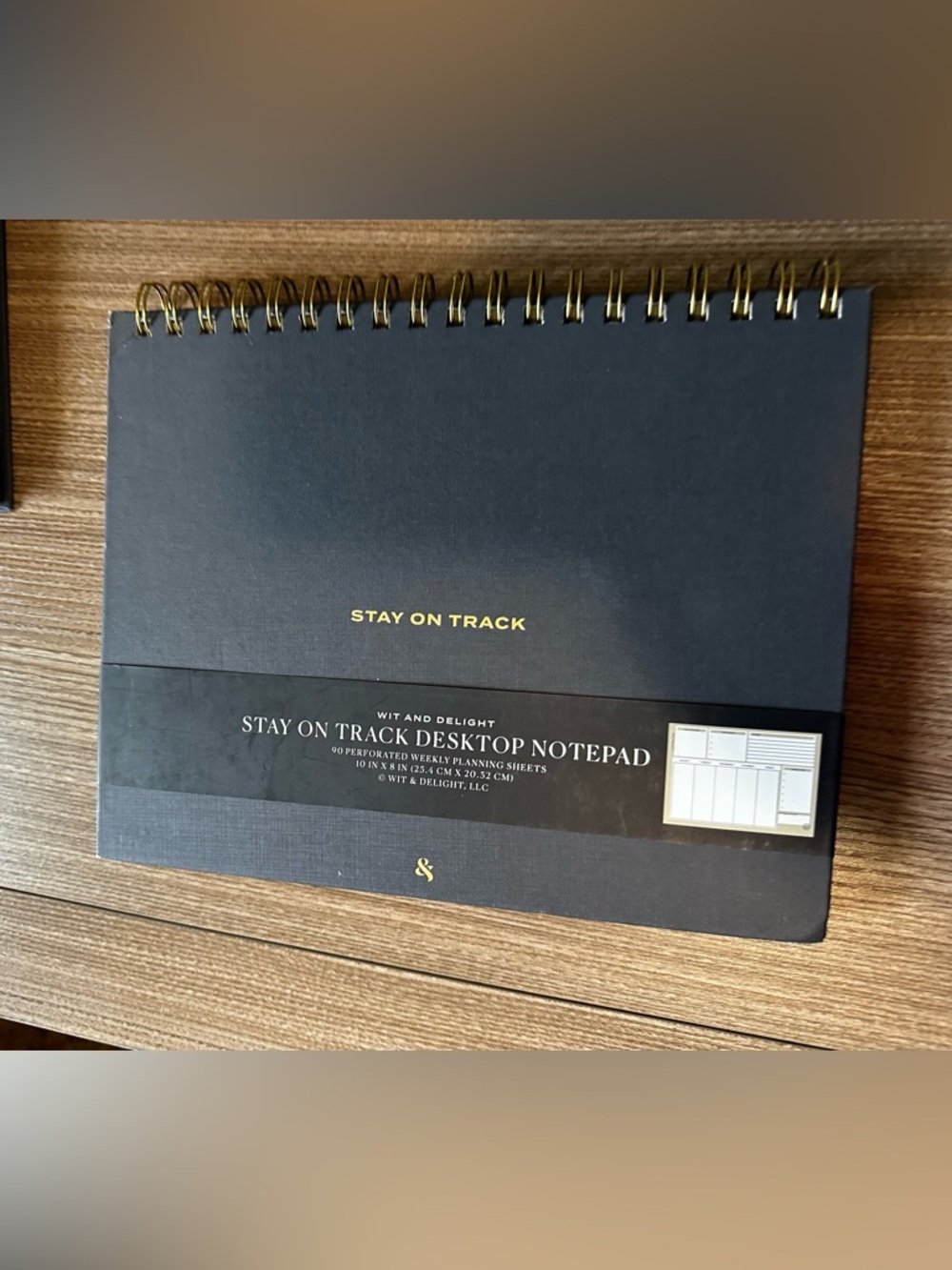 “Stay on Track” desk top notepad and planner